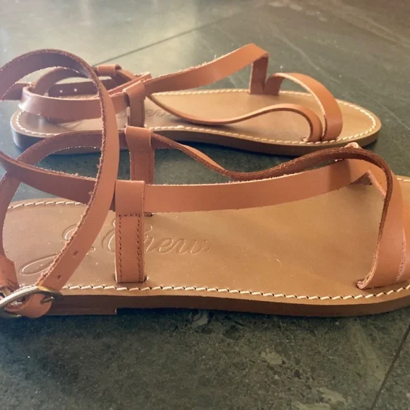 J. Crew leather strappy sandals 5 1/2 - Picture 3 of 6